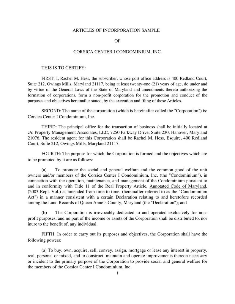 What is an Article of Unification and Where to Submit?